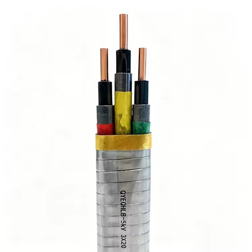 QYEQHLB 3*20+8C Submersible Oil Pump Cable 5kV High Temperature Anti-Corrosion Flat Cable IP68 Copper Conductor EPDM Insulation