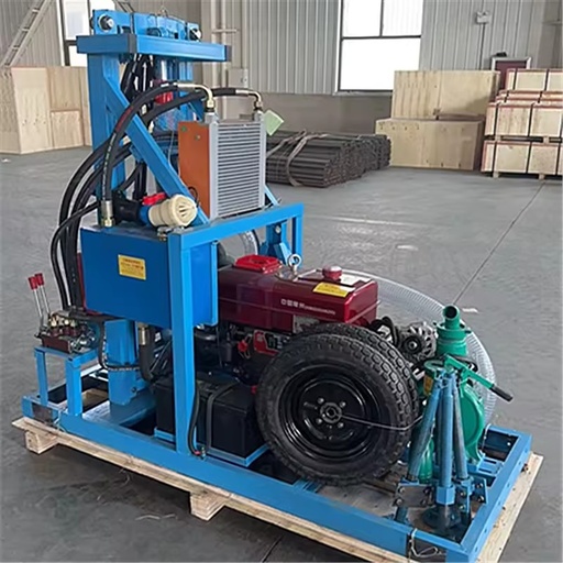 New 120-Meter Small Hydraulic Diesel Well Drilling Rig for Civilian Household Agricultural Field Irrigation 220V Gear Engine
