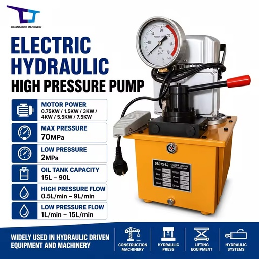 Electric High Pressure Hydraulic Oil Pump Station with Solenoid Valve 220V/380V 70MPa for Crimping Tool Wholesale Price