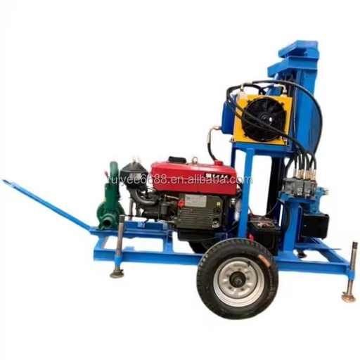 130m Hydraulic Pump Small Portable Water Well Drilling Rig