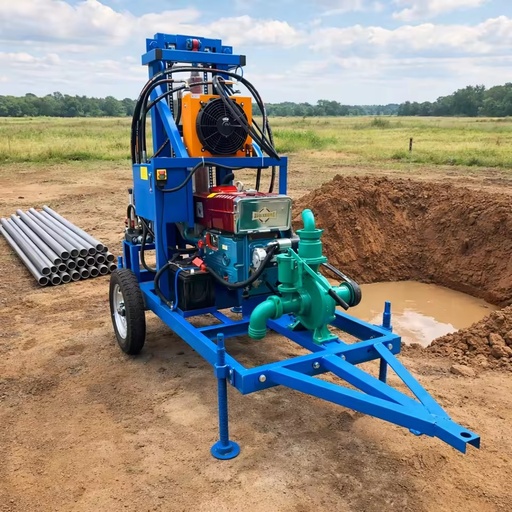 CE Mine Drilling Rig, 200-meter Water Well Drilling Equipment, Water Well Drilling Machine Engine Water Well Drilling Rig
