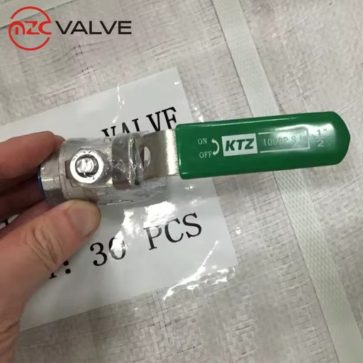 Industrial Stainless Steel Ss Valve DN8 to DN100 Screw End Type BSPT Bsp NPT Screw 2PC KTZ Ball Valves