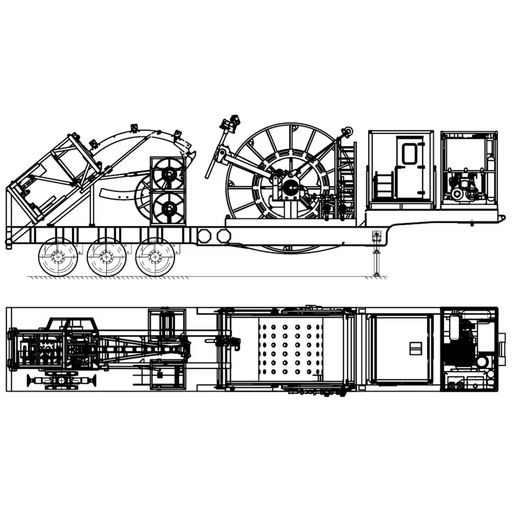 80k Coiled Tubing Equipment for Oilfield Core Components with Pump and Engine CTU Yard Spooler From FRSTEC