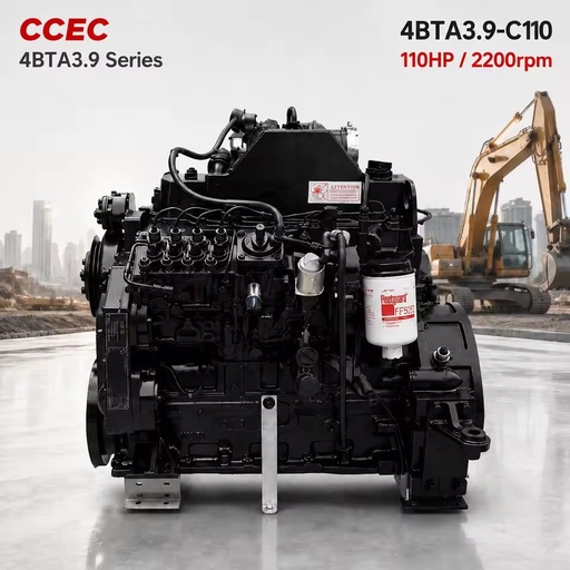 SCDC Cums 4BTA3.9-C110 110HP Diesel Engine 4 Cylinders Small Power Turbocharged Industrial Power for Construction Machinery