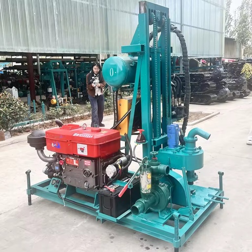 High Quality 100m Trailer Mounted Hydraulic Water Well Drilling Rig for Deep Water for Mine Use Low Price