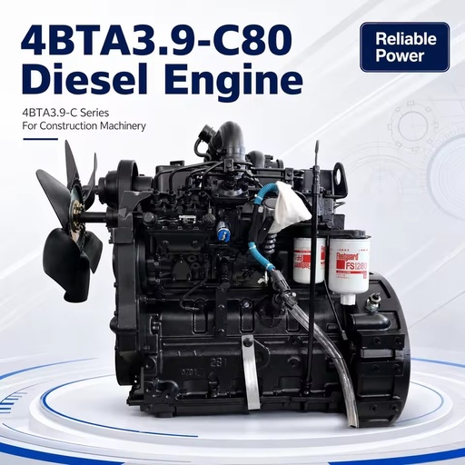 SCDC Cums 4BTA3.9-C80 80HP Diesel Engine 4 Cylinders Small Power Turbocharged Industrial Power Engine for Construction Machinery
