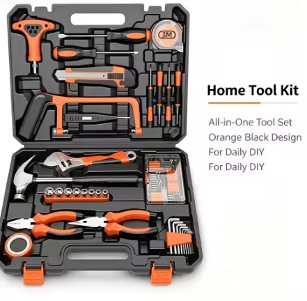 Professional High Carbon Steel Household Tool Set All-in-one Electrician Hardware Kit for Home Car Repair Portable Toolbox Set