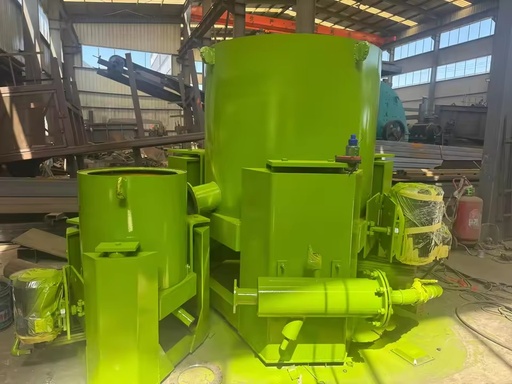 Productive gold centrifugal separator gravitational sorting device extracting tiny minerals during ore processing operations
