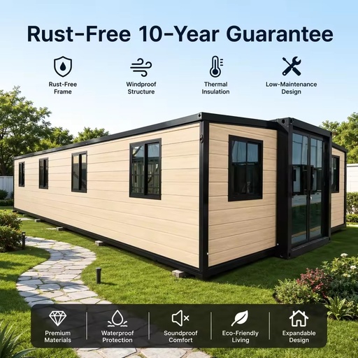 Storm-Resistant Fireproof Sandwich Panel Galvanized Steel Foldable Expandable Container House for Oil Field Worker Dormitory