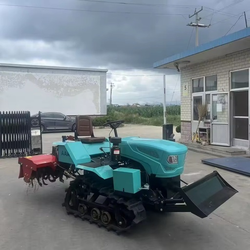 40HP Dual-Purpose Rotary Tiller Diesel Engine Crawler Tractor 2WD Harvester Planting Compact Agricola Mower Double Plow