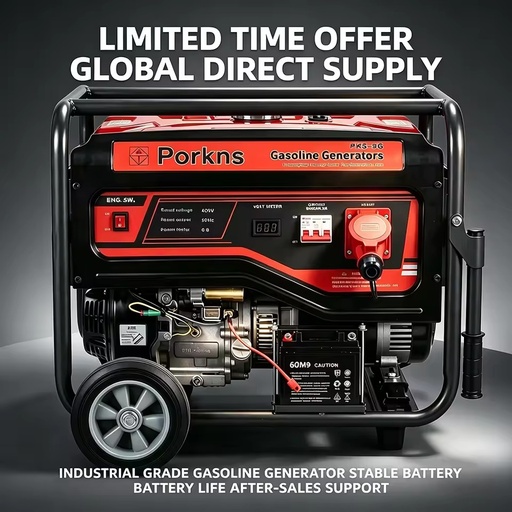 5000W-9500W 4-Stroke Compact Lightweight Gasoline Generator Electric Start Portable Power Unit for Camping Travel Field Work