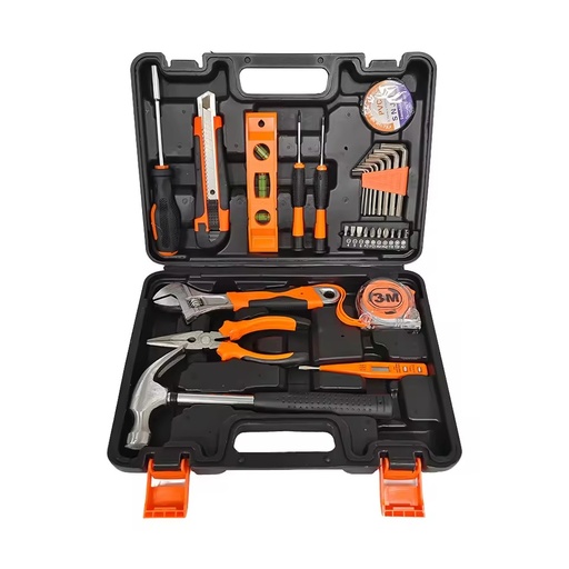 19PCS Industrial Use Hardware Tool Set OEM Carbon Steel Portable Tool Box Combo Factory Direct Supply
