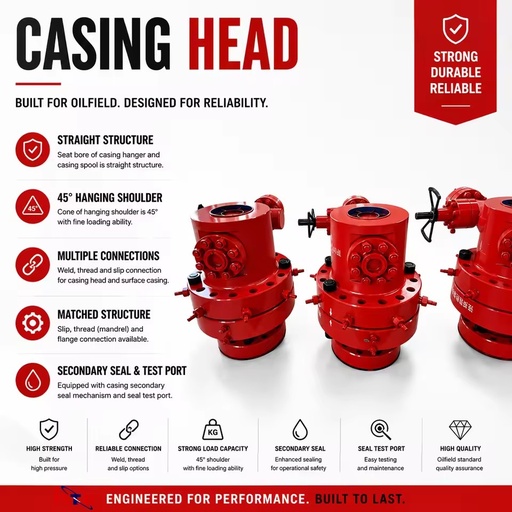 New Chinese High Quality API 6A Gear Casing Head ISO Certified Made Oil Drilling Equipment Other Oil Field