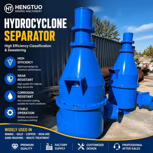 Mining Hydrocyclone Separator for Gold Copper Iron Ore Classification Dewatering Sand Washing Mineral Processing Equipment