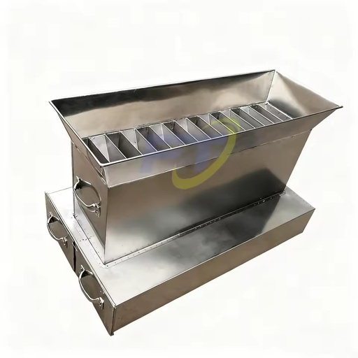 Open and Sealed Style Laboratory Riffle Splitter, Stainless Steel Sample Riffle Divider for Coal, Mineral, Rock Sample Reduction