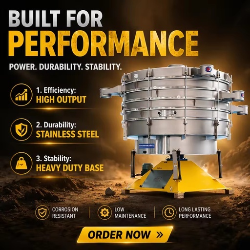 Vibrating Sifter Machine Industrial Grade | Designed for Chemical Powders Resin Pellets and Minerals