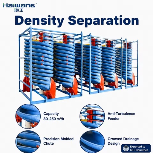 Haiwang Laboratory Spiral Chute Small Scale Coal Mineral Separation Test Concentrator