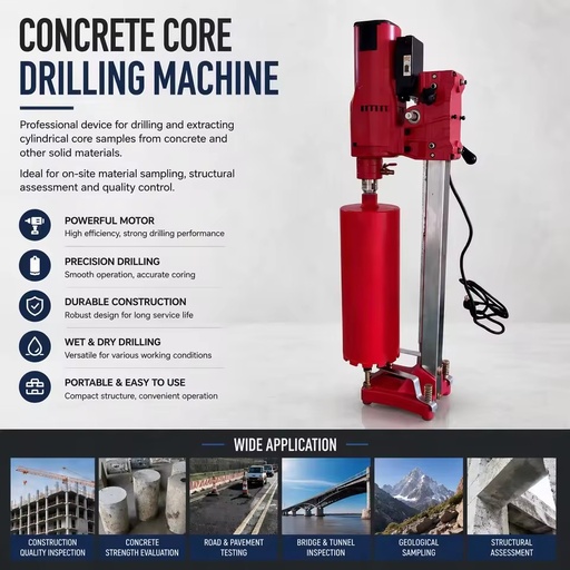 Core Drilling Equipment for Concrete Asphalt Pavement and Rock Sampling