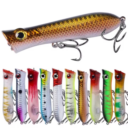 Wholesale PO032 8.3cm 11g Artificial Hard Plastic Baits Top Water Floating Popper Fishing Lures