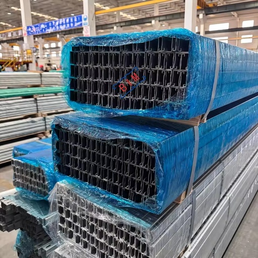 14 Gauge Heavy Duty Non-Alloy Carbon Steel Slotted C Channel (ASTM 3% Tolerance) for Solar Mounting | BIM Brand | Jiangsu