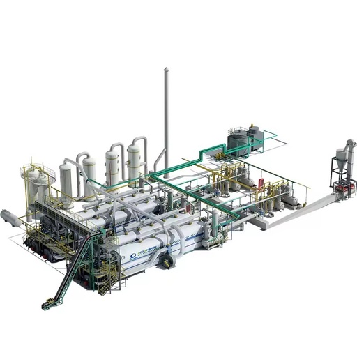 24-Hour Automatic Plastic Waste to Fuel Oil Pyrolysis Equipment Supplier of Waste Tire Pyrolysis Plant
