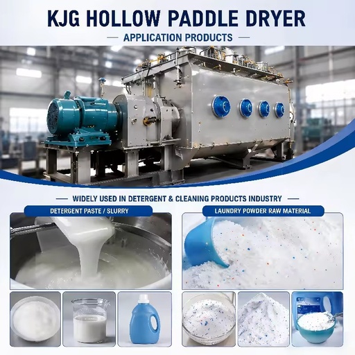 Stainless Steel PLC Controlled Gear-Driven Energy-Saving KJG Hollow Paddle Dryer for Washing Powder Concentrated Juice Extracts