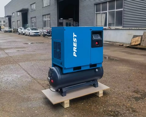 Silent Energy-Saving Air Cooled 2.2KW-7.5KW Variable Frequency Screw Air Compressor Industrial With Air Tank Dryer Filter