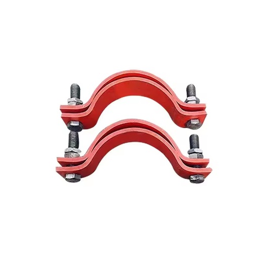OEM Supported Customizable Heavy Carbon Steel Zinc-Finished Two-Bolt Clamp DN 15-DN 2000 for Various Pipe Clamping Needs