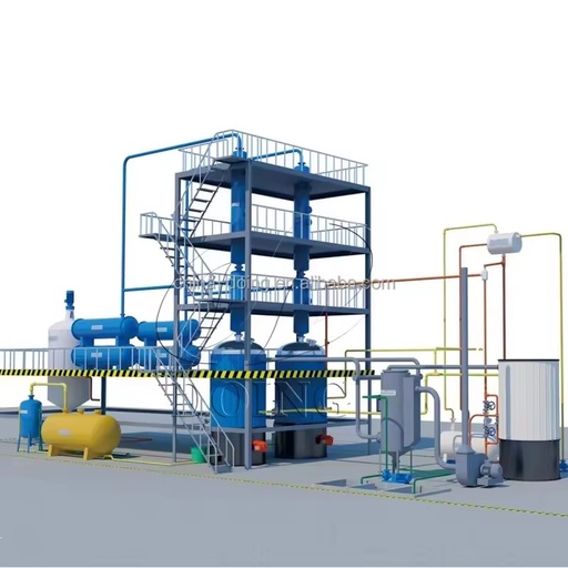 15ton Capacity Small to Middle Scale Crude Pyrolysis Oil Refinery to diesel Fuel Plant Used Engine Motor Oil Refining Machine