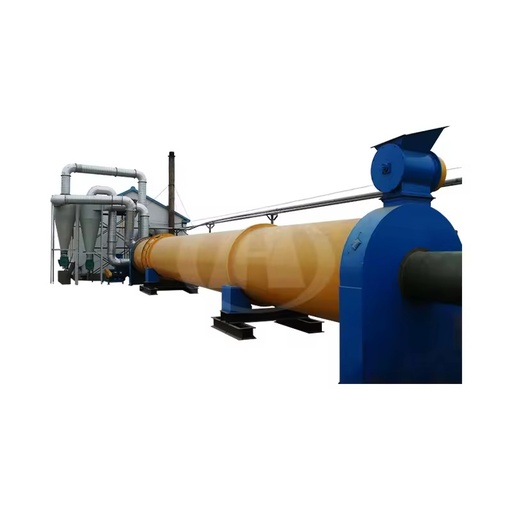 Energy Saving Biomass Waste Cassava Residue Rotary Drum Dryer with Gear & PLC Multi-Fuel Heating