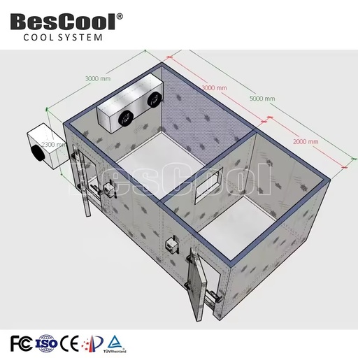 Energy-Saving Egg Cooler Cold Room Walk-in Freezer for Fruit Storage and Refrigeration Equipment