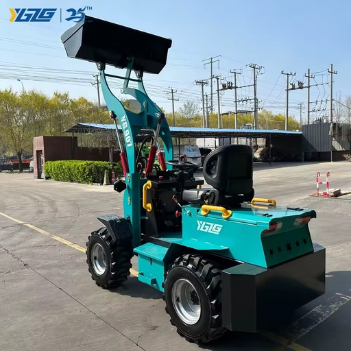 YGZG All Terrain Electric Loader Bucket 1 Ton 0.2-0.3m Bucket Field & Construction Site Electric Wheel Loader