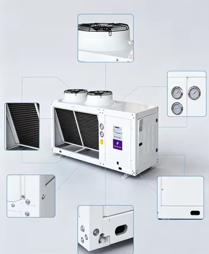 Industrial Air-Cooled Condenser Unit with Emerson Scroll Compressor Energy-Saving Motor for Cold Room 0-10C Temperature Range