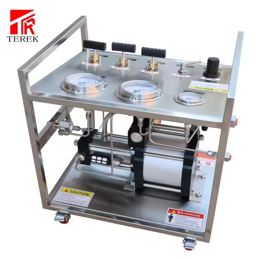 High Flow Pneumatic Gas Booster Pump Cylinder Pressure Test Bench