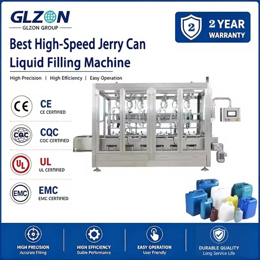 Automatic 5 Gallon Jerrycan Filling Machine for Oil Chemical 0.2% SS304