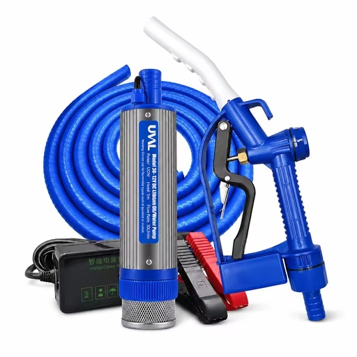 12v24v Low Pressure Small Submersible Oil Pump Diesel Transfer 100W with Pipe Oil Gun Kit 2m Oil Hose OEM 38mm Diameter