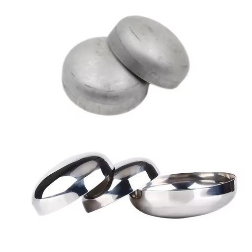 Stainless Steel 304 316L Welded Oval Head Cap Stainless Steel Spherical End-cap Pipe Fitting