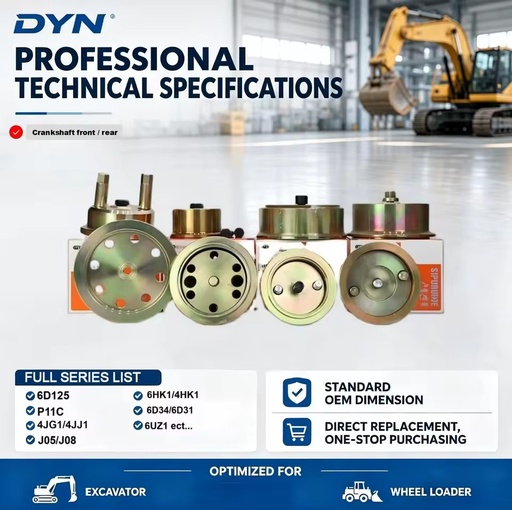 DYN Excavator Crankshaft Oil Seal Installer Tool Crankshaft Rear & Crankshaft Front Oil Seal Installation Tools