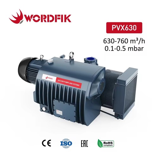 Strong Suction Oil-Lubricated 630m3/h 760m³/h Rotary Vane Vacuum Pump Single Stage CE for Laboratory CNC Use