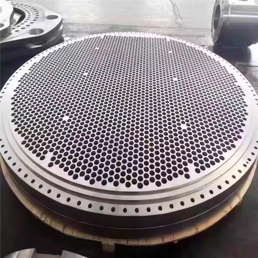 Customized Forged Tube Sheet Flange Stainless steel heat exchanger tube plate plate CNC machining boiler forging hole flange