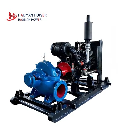 CE Diesel Engine Water Pump 500-2500m³ Horizontal Double Suction Centrifugal High Pressure Mine Drainage Pump for Gold Mining