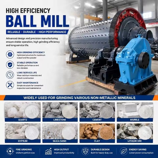 Energy-Saving Engine & Motor Mineral Rock Grinder Ball Mill Machine for Sale