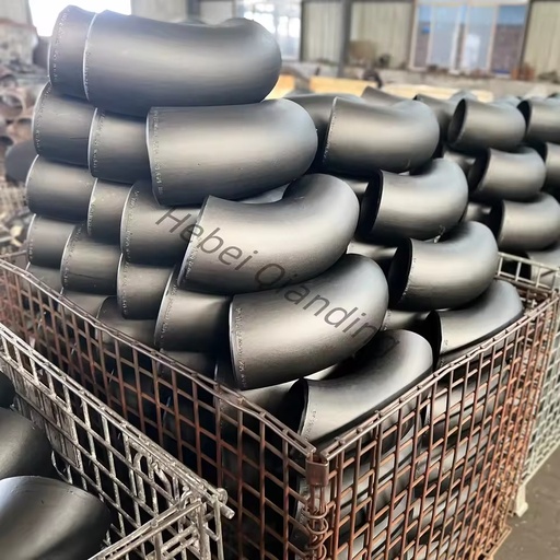 Carbon Steel Pipe Fittings Long Radius Elbow SCH20 SCH40 XS XXS SGP Seamless 90Deg Black Painting