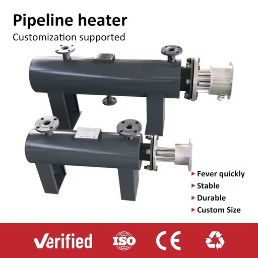 Energy Saving High Efficiency 380V 3 Phase Stainless Steel 304 Tubular Pipeline Heater for Steam Ventilation Pipeline System