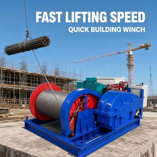 Building Electric Winch Quick Lifting Auto Brake Energy Saving 2 Ton 440V Manufacturer CE Certified