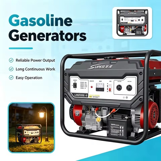 5KW 230V Small Gasoline Generator Electric Start Lightweight Power Unit for Household Reserve RV Campsite Field Working