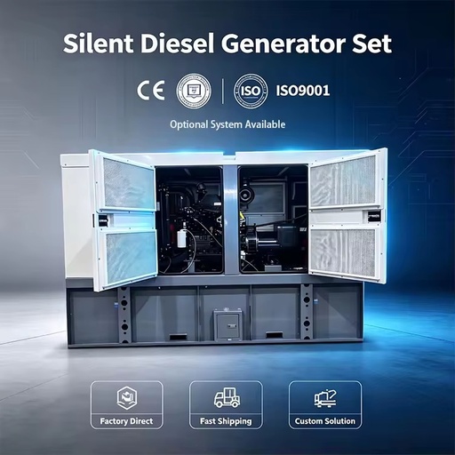 Custom 53kW LongRun LowNoise Smart Diesel Generators for Offices Hotels Medical Construction
