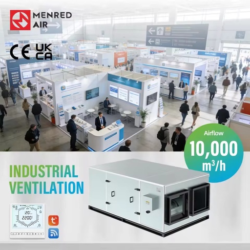 High-Efficiency Stainless Steel Square Energy Saving Commercial ERV System for International Convention Exhibition Centers