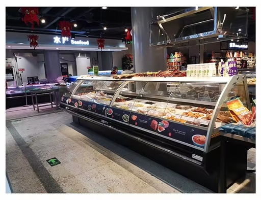 Energy Saving Curved Air Cooling Commercial Refrigeration Equipment with Customizable Size and Digital Temperature Control