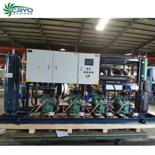 Cold Room Condensing Unit Compressor Rack System with Energy Saving Pump Motor Engine Refrigeration Unit